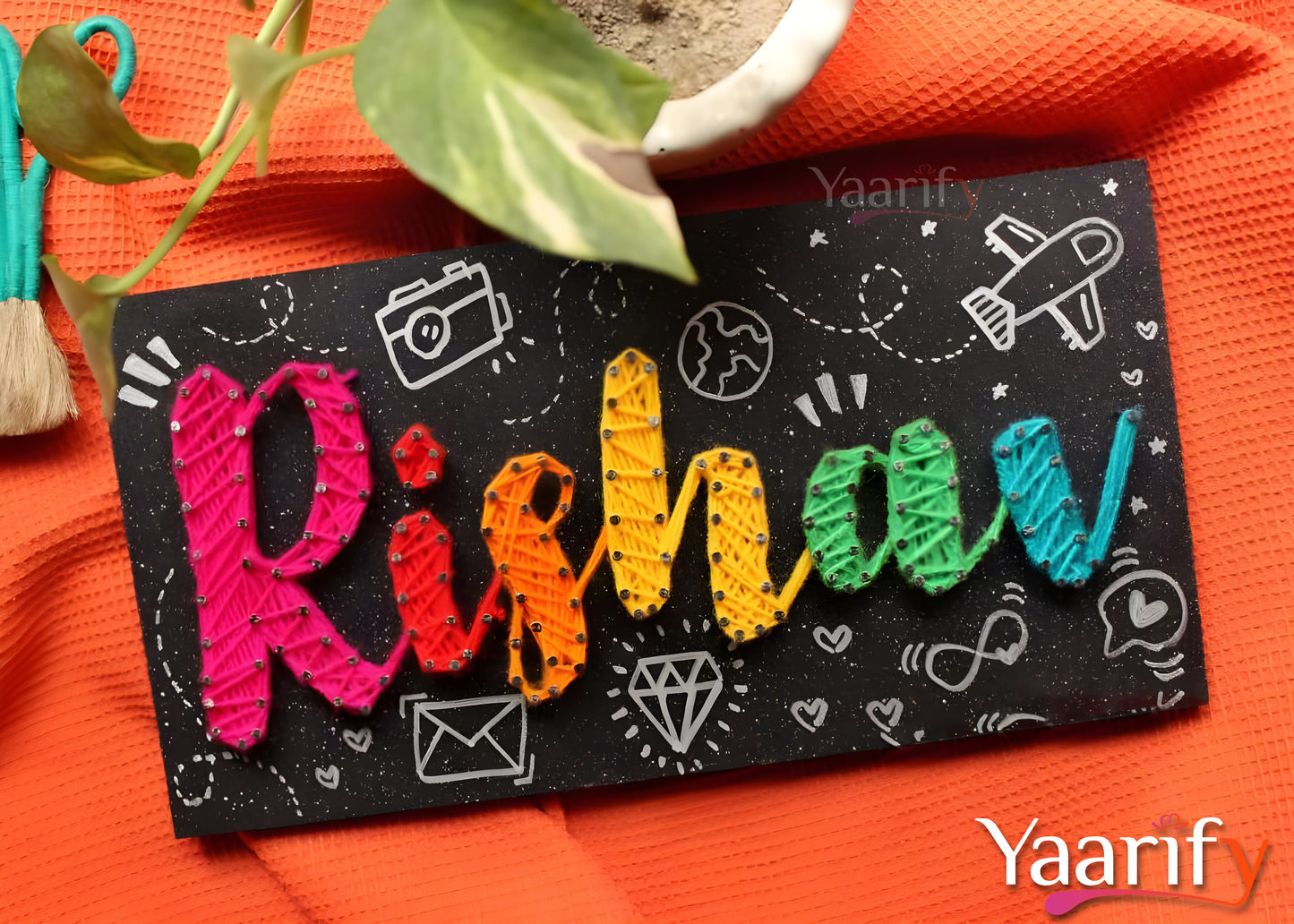 Bitsy- Customised Name Thread Art(Rakhi Special)