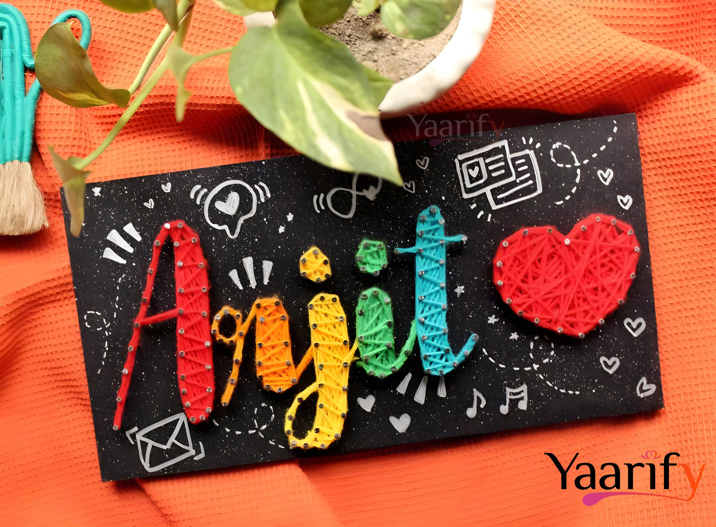 Bitsy- Customised Name Thread Art(Rakhi Special)