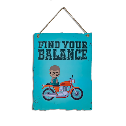 'Find Your Balance' Wooden Wall Hanging
