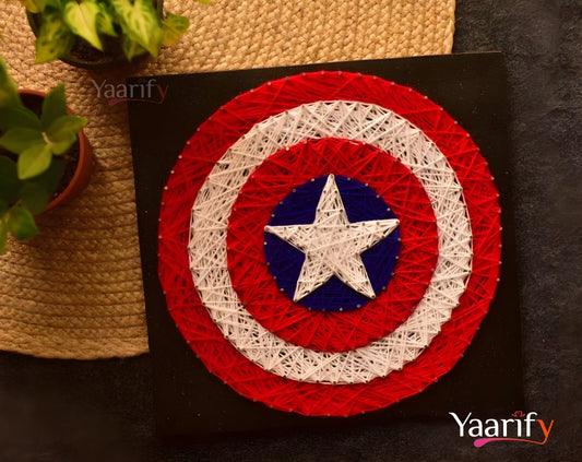 Captain America Shield Thread Art