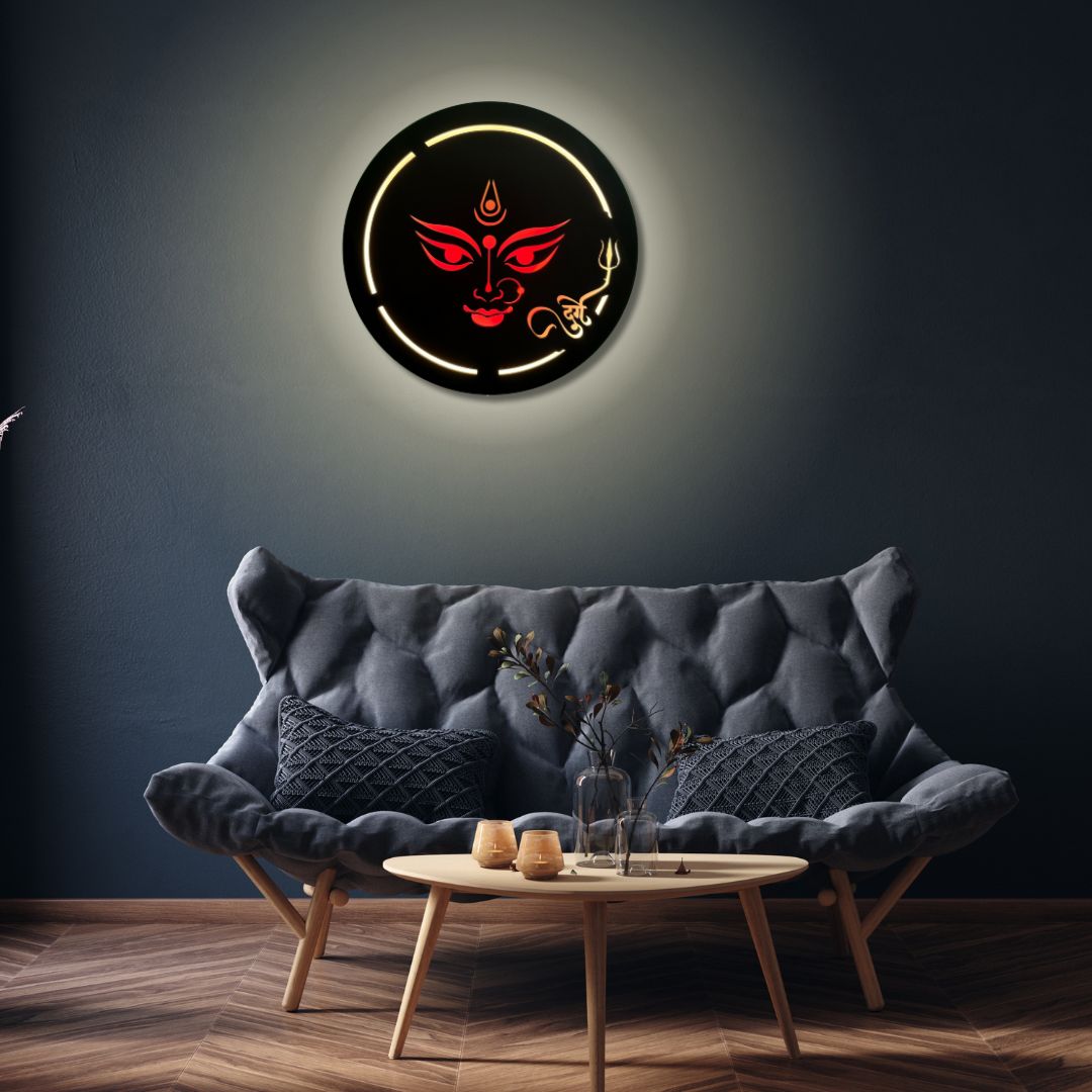 Maa Durga Neon LED Wall Decor Light