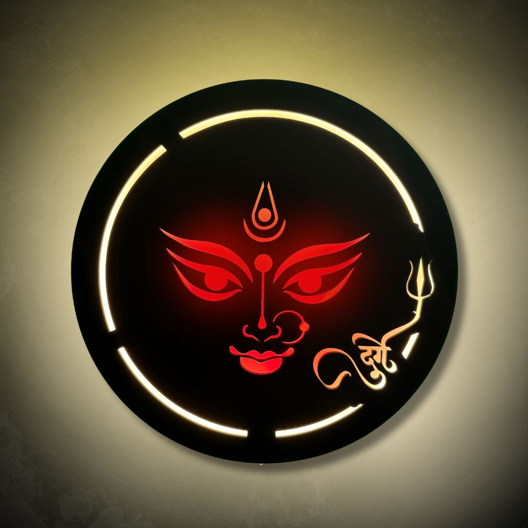 Maa Durga Neon LED Wall Decor Light