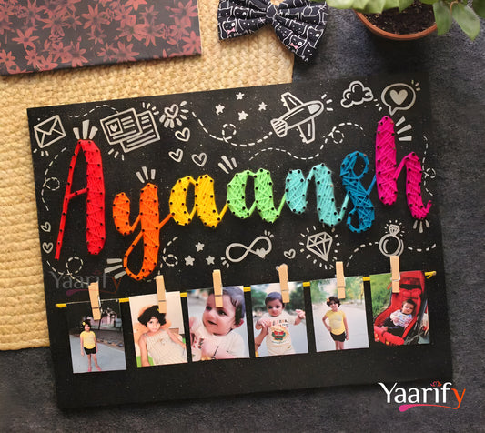 Gorgeous- Customised Name Thread Art With Photos