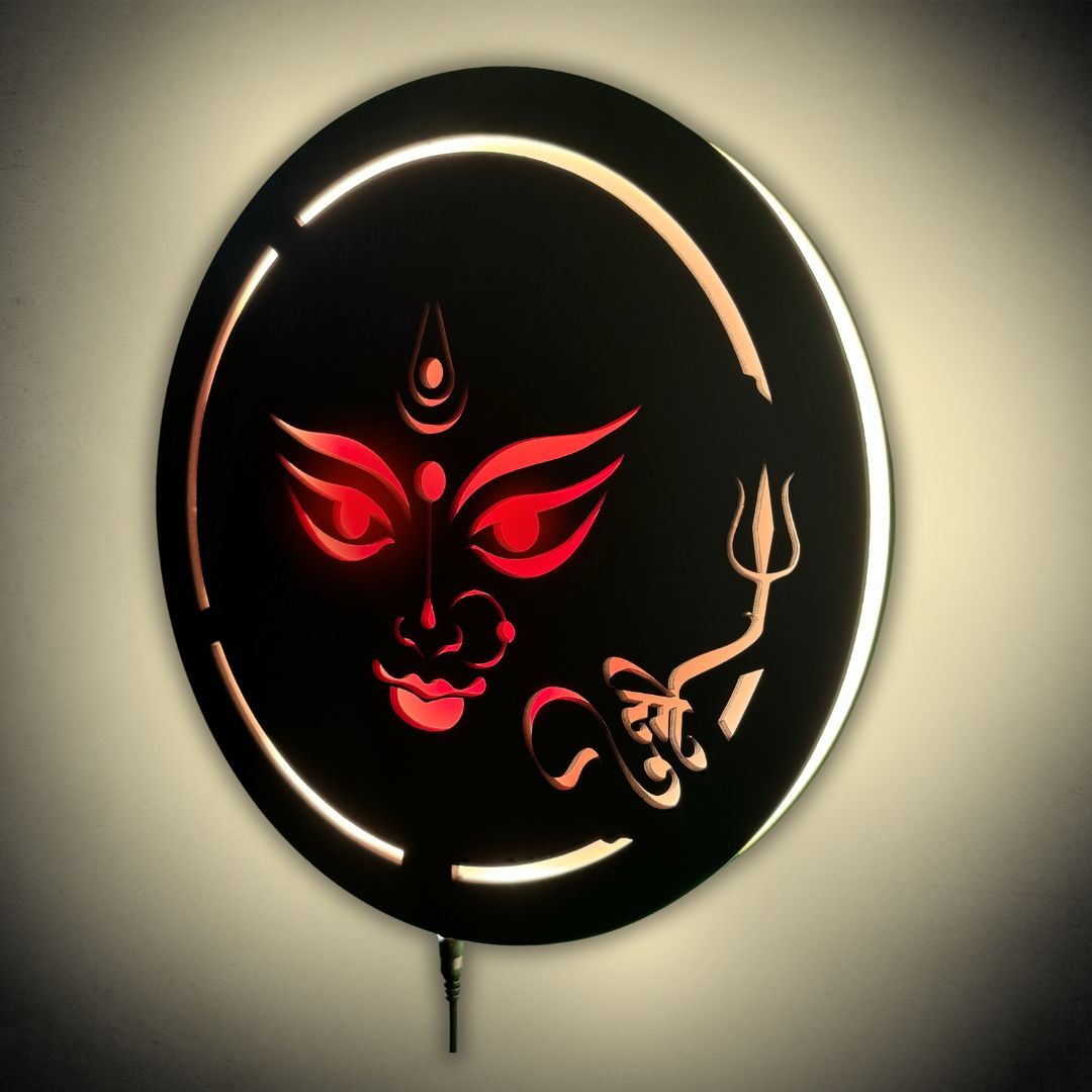 Maa Durga Neon LED Wall Decor Light