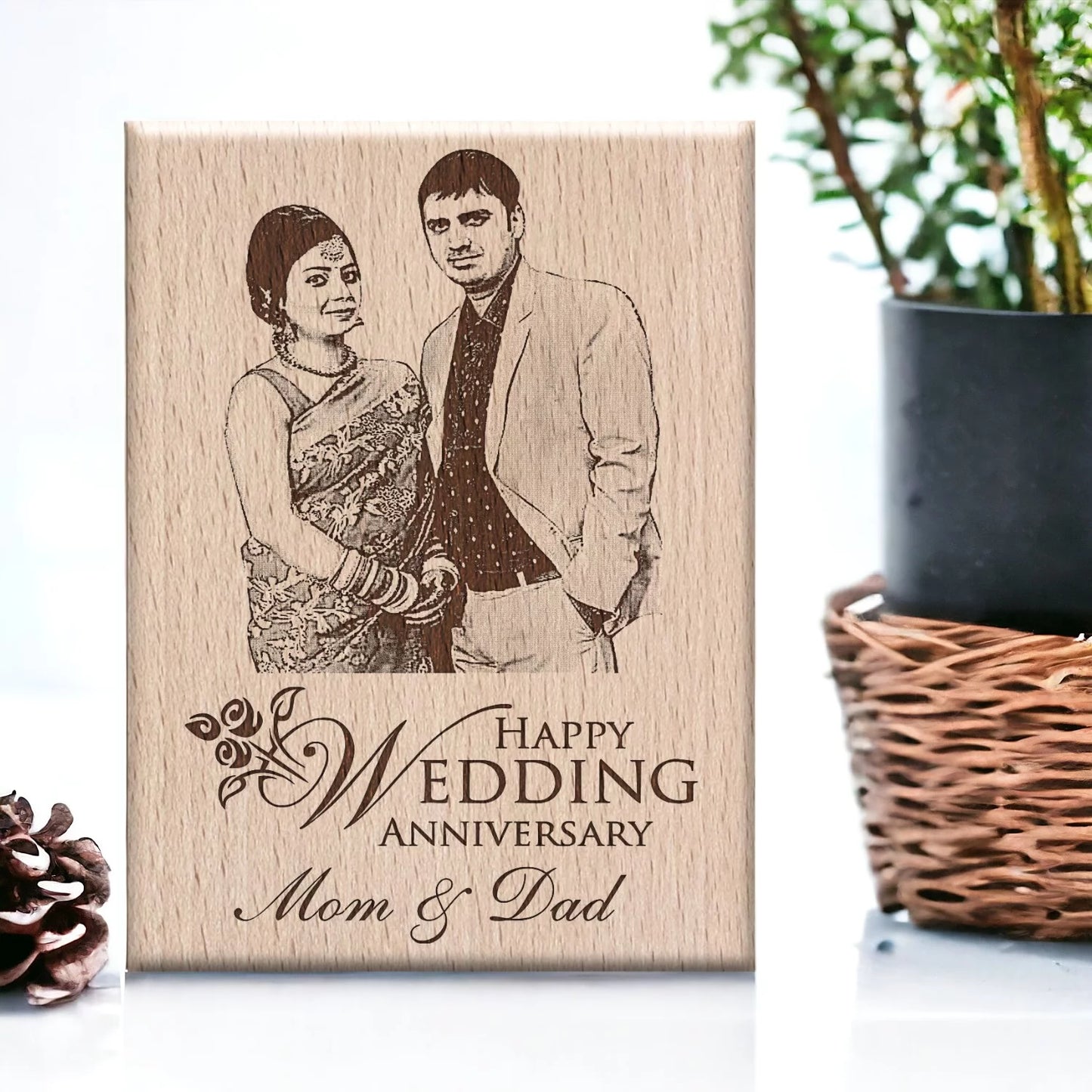 Customized Wooden Frame For Mom And Dad’s Anniversary