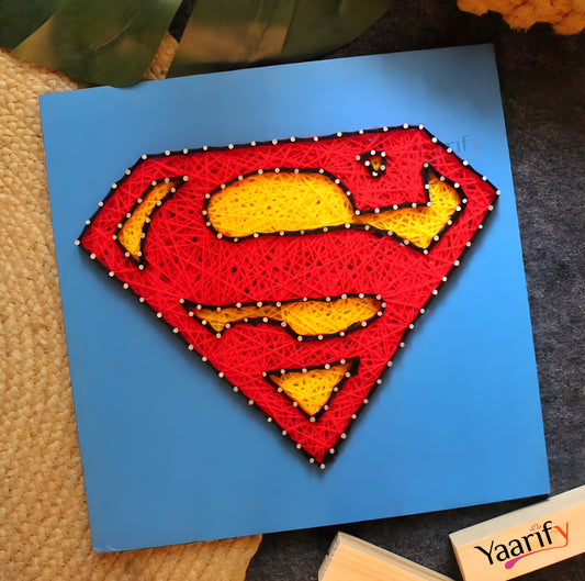 Superman Logo Thread Art