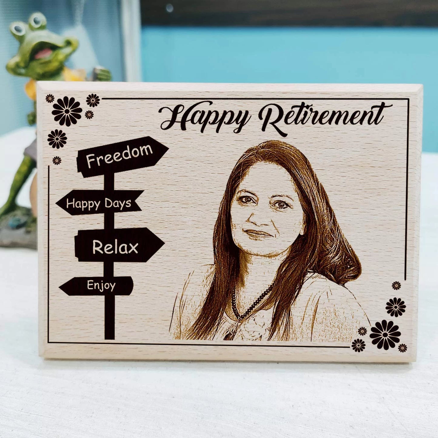 Personalized Engraved Photo Frame Gift for Him or Her (9 X 12 inch Wood)