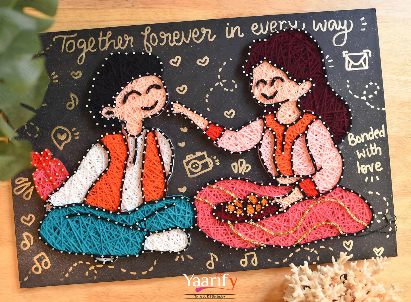 My Rakhi Moment Thread Art(Rakhi Special)