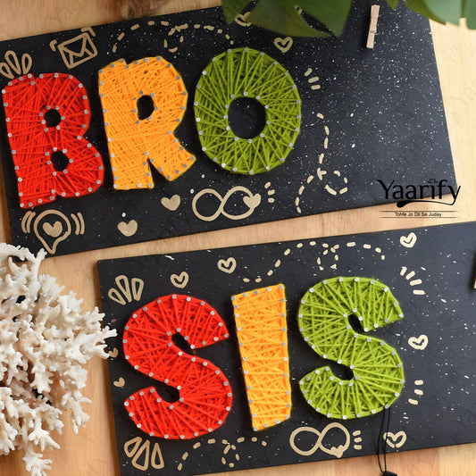 Brother Or Sister - Thread Art(Rakhi Special)