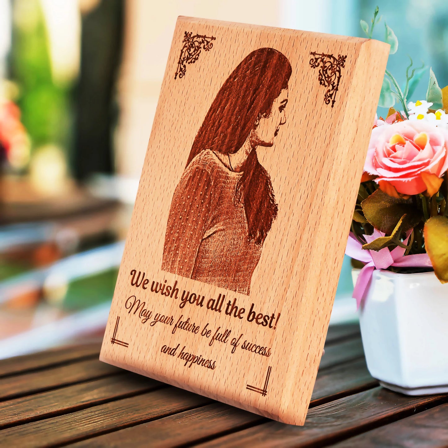 Gift For Farewell – Personalized Engraved Wooden Photo Frame