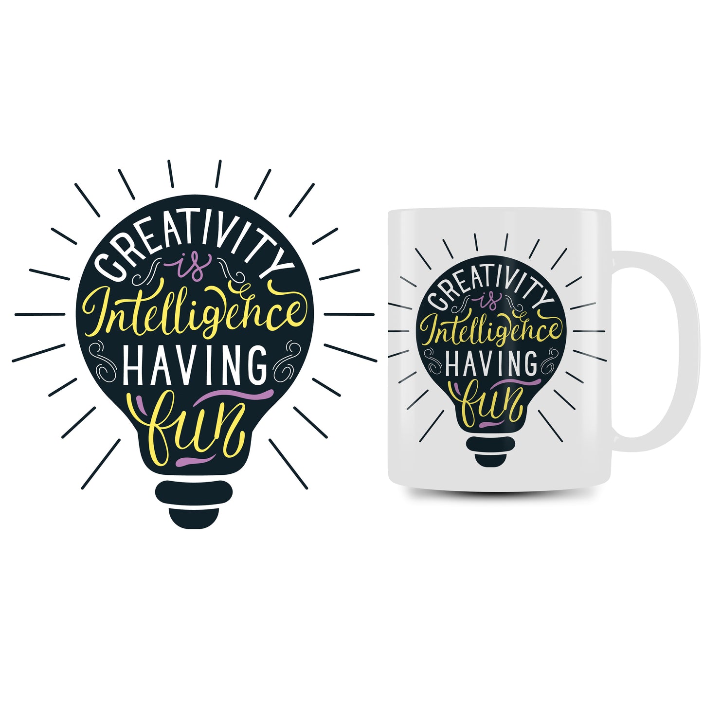 Personalized Mug (Creativity Is Intelligence )