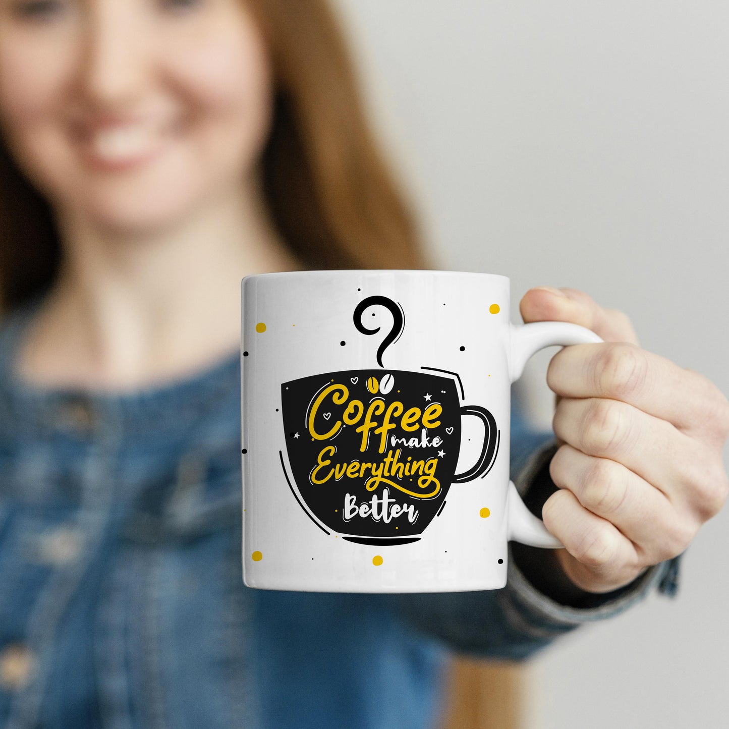 Personalized Mug(Coffee Makes Everything Better)