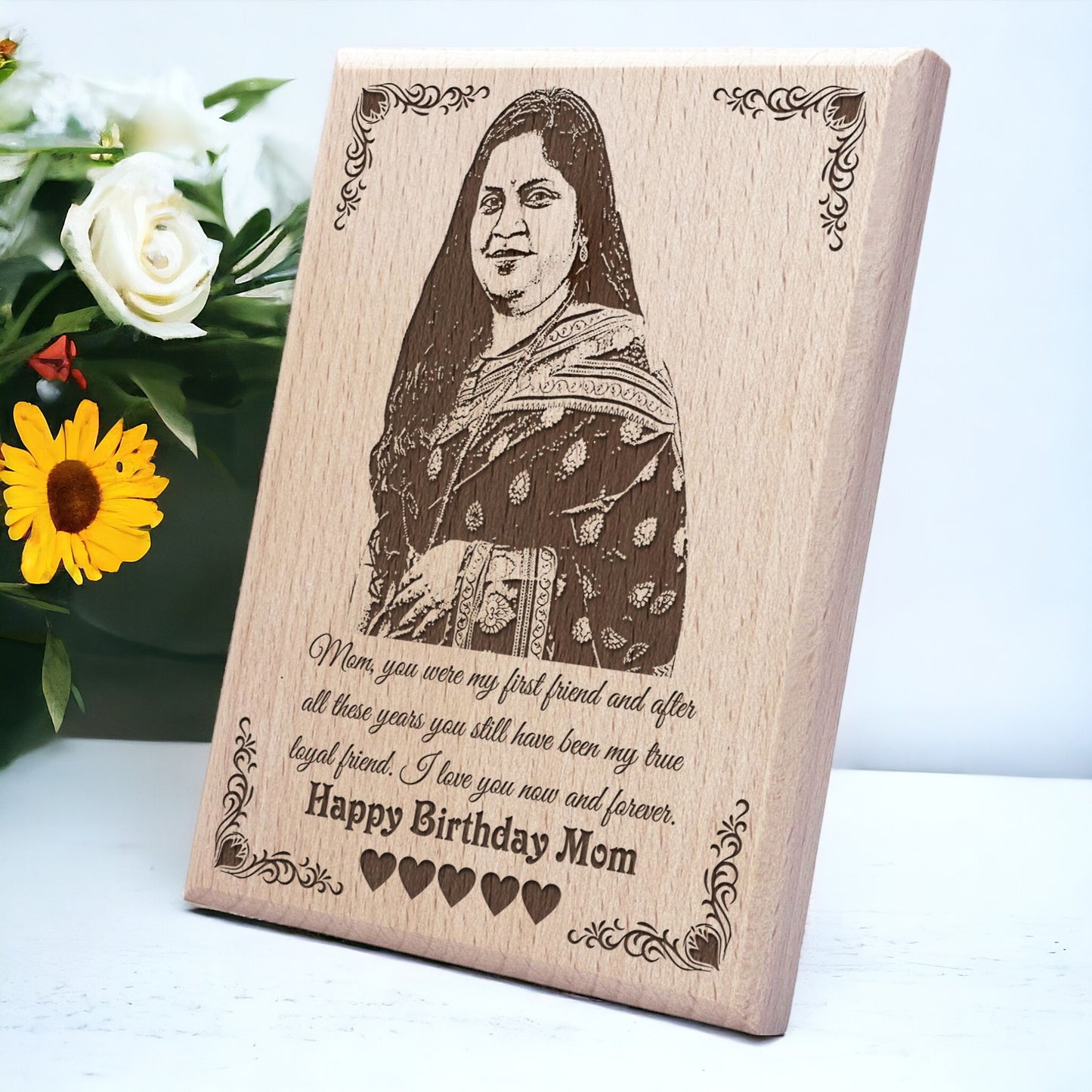 Personalized Wooden Photo Frame Birthday Surprise For Mom