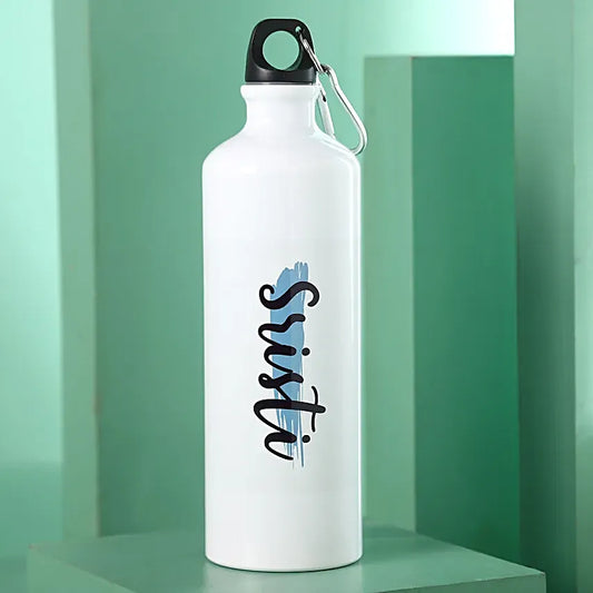 Personalised Name White Water Bottle